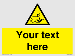 Custom warning run over by operator controlled machine